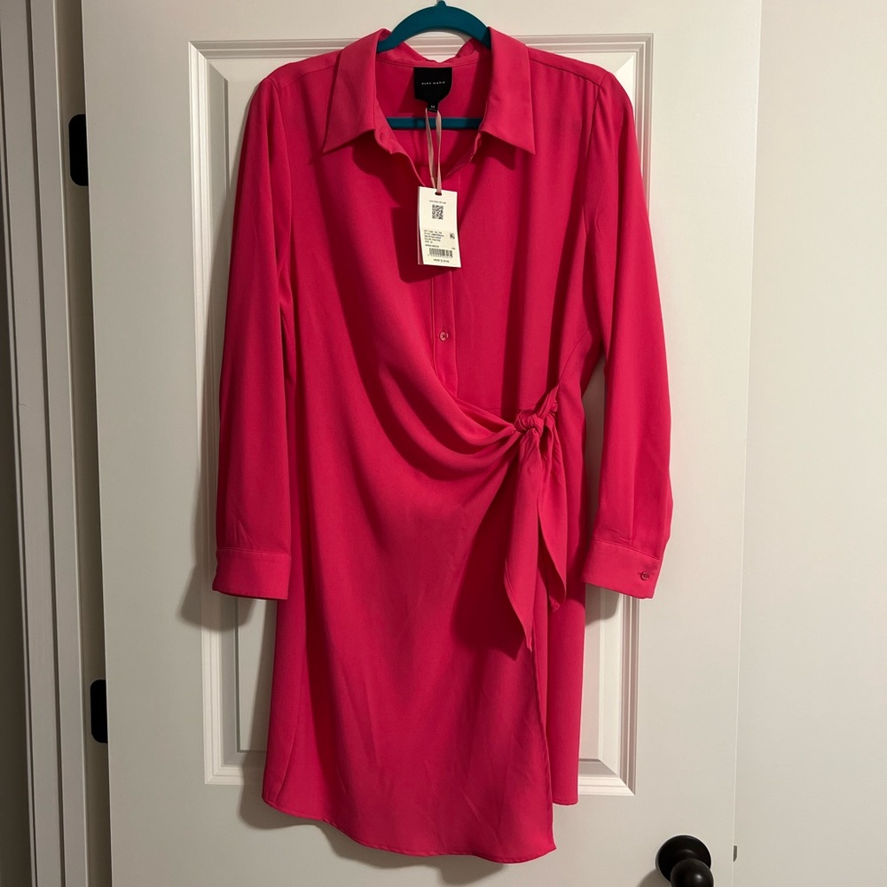 Alex Marie Vibrant Pink Shirt Dress
